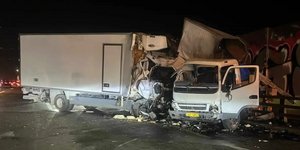 Τα φορτηγά που ενεπλάκησαν στο σοβαρό τροχαίο στον Κηφισό 