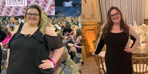 Η 32χρονη Έμιλι Μάρεϊ πριν και μετά την απώλεια κιλών