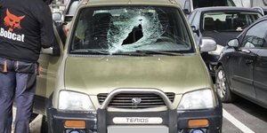 Πτώση μπετόν από γέφυρα στο Ηράκλειο