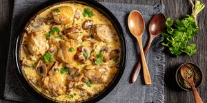 Λεμονάτο κοτόπουλο με μανιτάρια και κρέμα / Φωτογραφία: Shutterstock