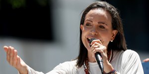 Η επικεφαλής της αντιπολίτευσης της Βενεζουέλας και νομπελίστρια ειρήνης του 2025 Μαρία Κορίνα Ματσάδο 