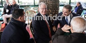 Κυριάκος Μητσοτάκης, Κώστας Τασούλας, Άδωνις Γεωργιάδης στον πρώτο καφέ της νέας χρονιάς στο Da Capo  