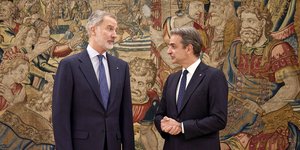 Ο Κυριάκος Μητσοτάκης με τον Ισπανό βασιλιά Φελίπε 