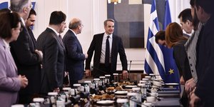 Ο Κυριάκος Μητσοτάκης στο υπουργικό συμβούλιο
