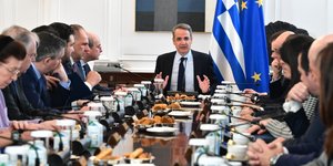 Ο Κυριάκος Μητσοτάκης στο υπουργικό συμβούλιο