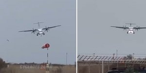 Εντυπωσιακή προσγείωση ελικοφόρου αεροπλάνου στο αεροδρόμιο της Νάξου