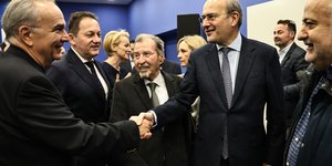 Ο Κωστής Χατζηδάκης στην κοπή της πίτας της ΝΔ