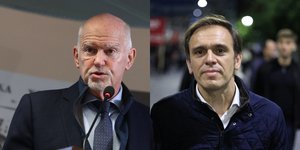 Ο Γιώργος Παπανδρέου και ο Δημήτρης Μάντζος 