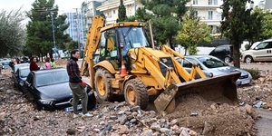 Catastrophic damage from storms in Glyfada Attica