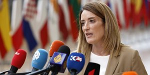 Η πρόεδρος του Ευρωπαϊκού Κοινοβουλίου Ρομπέρτα Μέτσολα