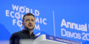 Ο Ουκρανός πρόεδρος Βολοντίμιρ Ζελένσκι στο Νταβός 