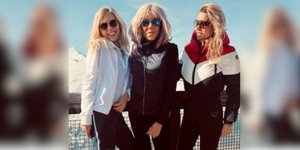 H Mπριζίτ Μακρόν για σκι με τις κόρες της