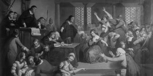 Ο πίνακας «Η δίκη του George Jacobs στο Σάλεμ για μαγεία» (1692), έργο του T.H. Matteson (1855), όπως παρουσιάζεται από τη Βιβλιοθήκη του Κογκρέσου