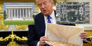 Ο Ντόναλντ Τραμπ και τα σχέδια της νέας αίθουσας χορού του Λευκού Οίκου