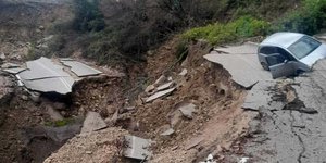 Βούλιαξε δρόμος στην Ήπειρο