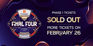 Εξαντλήθηκαν τα εισιτήρια της πρώτης φάσης του Final Four της Euroleague