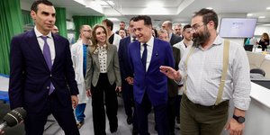 Ο Άδωνις Γεωργιάδης στο Κρατικό Νίκαιας / Φωτογραφία: ΣΤΟΛΗΣ ΠΑΝΑΓΙΩΤΗΣ / INTIME NEWS