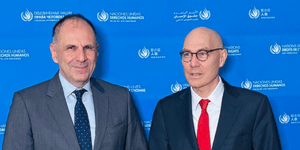 Με τον Ύπατο Αρμοστή του ΟΗΕ για τα Ανθρώπινα Δικαιώματα, Φόλκερ Τουρκ, συναντήθηκε ο Γ. Γεραπετρίτης