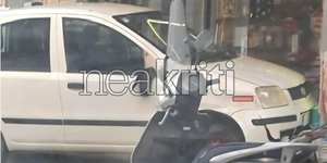 Αυτοκίνητο έχασε τον έλεγχο και έπεσε σε τζαμαρία επιχείρησης στο Ηράκλειο