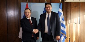 Ο υπουργός Εσωτερικών Θοδωρής Λιβάνιος υποδέχθηκε τον Σέρβο ομόλογό του, Ίβιτσα Ντάτσιτς