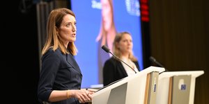 Η πρόεδρος του Ευρωκοινοβουλίου, Ρομπέρτα Μέτσολα