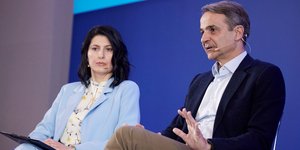 Ο Κυριάκος Μητσοτάκης στο προσυνέδριο της ΝΔ στην Αλεξανδρούπολη