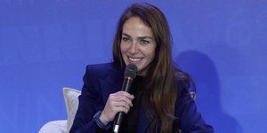 Η υπουργός Οικογένειας και Κοινωνικής Συνοχής Δόμνα Μιχαηλίδου