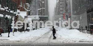 Σφοδρή χιονόπτωση στο Μανχάταν της Νέας Υόρκης