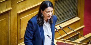 Η υπουργός Εργασίας και Κοινωνικής Ασφάλισης, Νίκη Κεραμέως