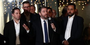 Ο Νίκος Ανδρουλάκης στην εκδήλωση για την κοπή της πίτας των Νομαρχιακών Επιτροπών Α' και Β' Θεσσαλονίκης του ΠΑΣΟΚ