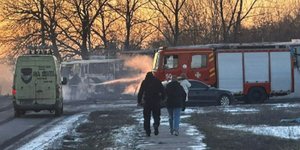 drone χτύπησε λεωφορείο στην Ουκρανία