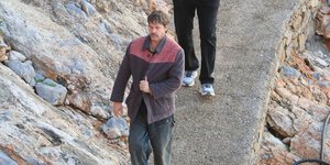 Ο Μπραντ Πιτ στα γυρίσματα της ταινίας The Riders στην Ύδρα