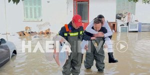 Απεγκλωβισμοί κατοίκων στον Πύργο λόγω της κακοκαιρίας