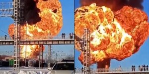 Η στιγμή της έκρηξης σε σιδηροδρομικό σταθμό της περιφέρειας Ταμπόφ της Ρωσίας