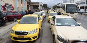 Κινητοποίηση των οδηγών ταξί στην Αθήνα