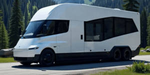 Ψηφιακό σχέδιο που δημοσιεύτηκε στο διαδίκτυο για το μελλοντικό αυτοκινούμενο τροχόσπιτο της Tesla