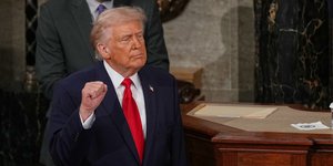 Ο Πρόεδρος των ΗΠΑ στην αίθουσα της Βουλής των Αντιπροσώπων στο Καπιτώλιο των ΗΠΑ στην Ουάσινγκτον