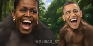 Στιγμιότυπο που ανήρτησε ο Τραμπ και παρουσιάζει ως πιθήκους τους Ομπάμα