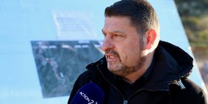 Κατά την αυτοψία του Περιφερειάρχη Αττικής στο έργο οδικής ασφάλειας στη Μάνδρα