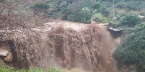 Χείμαρρος ο δρόμος στην Εθνική Οδό Πύργου-Κυπαρισσίας