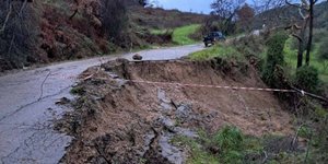 Υποχώρησε ο δρόμος στην Ηλεία 