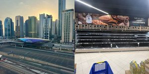 Άδειοι οι δρόμοι και τα ράφια των σούπερ μάρκετ στο Ντουμπάι