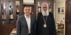 Συνάντηση Αλέξη Τσίπρα με Μητροπολίτη Άνθιμο στην Αλεξανδρούπολη