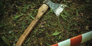 Τσεκούρι σε τόπο εγκλήματος 