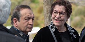 Ο Σπύρος Μπιμπίλας και η σύζυγος του Χρήστου Βαλαβανίδη, Ασπασία Κράλλη