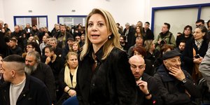 H Μαρία Καρυστιανού στη δίκη για τα Τέμπη