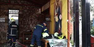 Ζημιές στην αποθήκη του Ναού στη Λιοσίων 