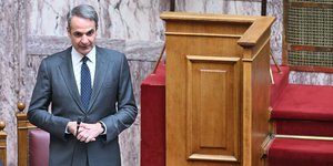 Ο Κυριάκος Μητσοτάκης στη Βουλή