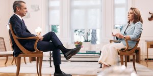 O Κυριάκος Μητσοτάκης με την Σοφία Γιαννακά