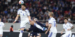 Ο Μαυροπάνος στο φιλικό της Εθνικής με την Παραγουάη